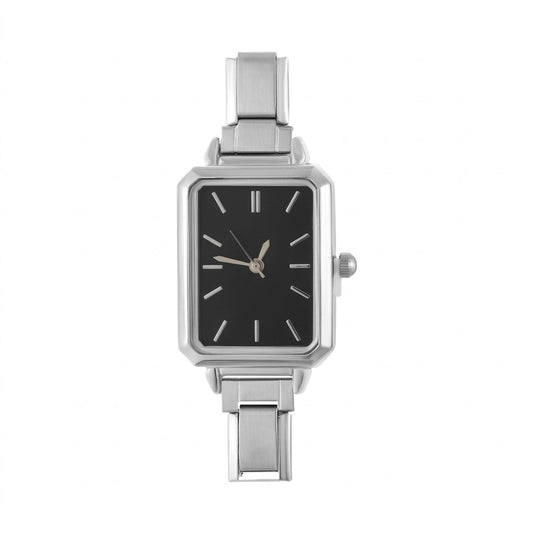 Inel argintiu Vintage 'Black Minimalist'
