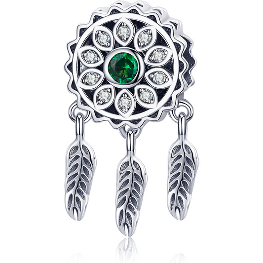 Koralik-łapacz snów w kształcie lasu 