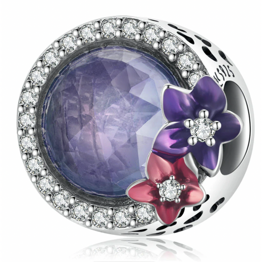 Koralik polny fioletowy 