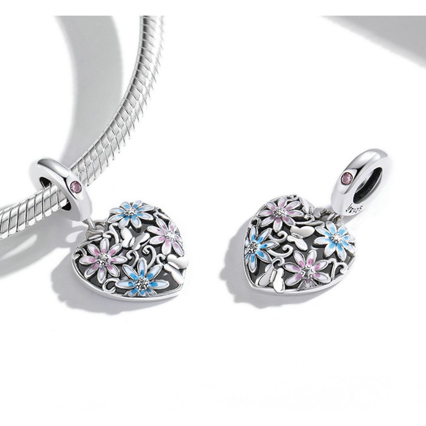 Kwiatowe serce z koralików 