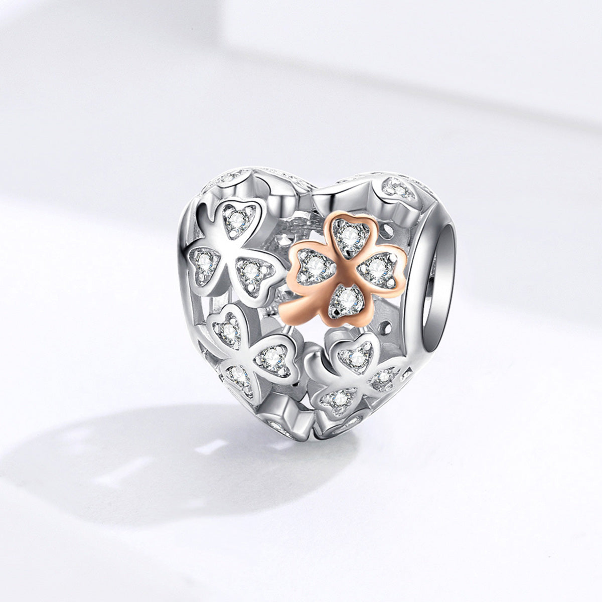 koralik Sercowy Koniczyna