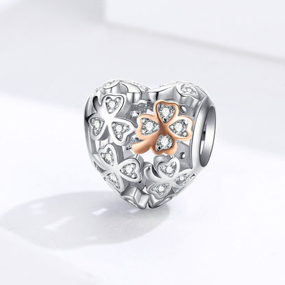 koralik Sercowy Koniczyna