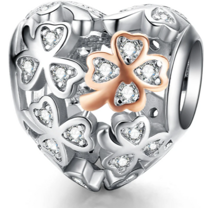 koralik Sercowy Koniczyna