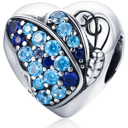 Niebieski koralik motylkowy 